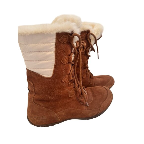 The North Face Nuptse Puma II Size 8 /EU 39 Dachshund Brown/ Cream NWOB Boots - Picture 7 of 16